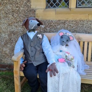 rat wedding scarecrow