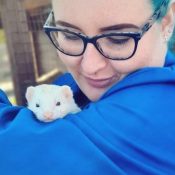 Emma with ferret